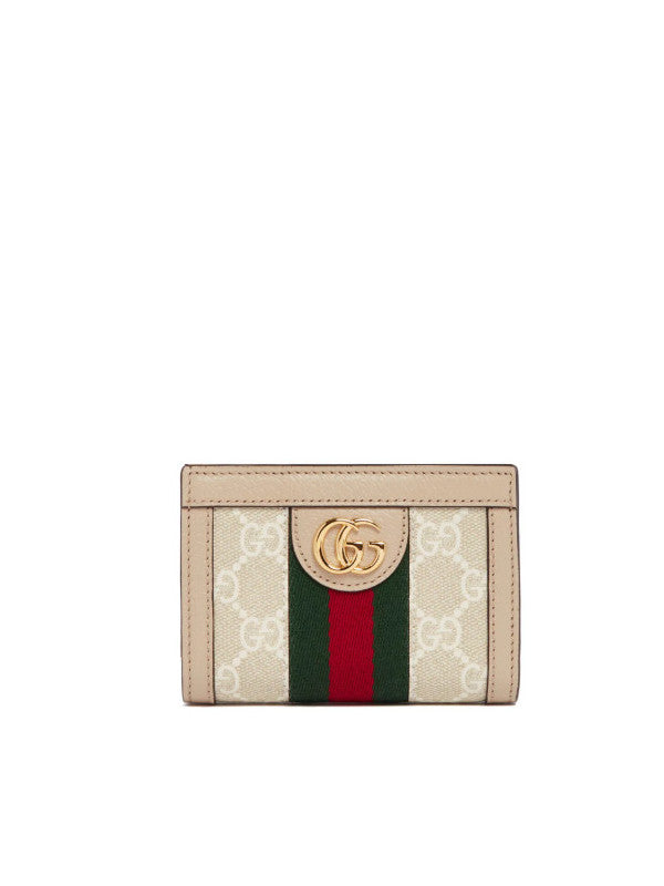 Beige Bi-Fold Ophidia Wallet