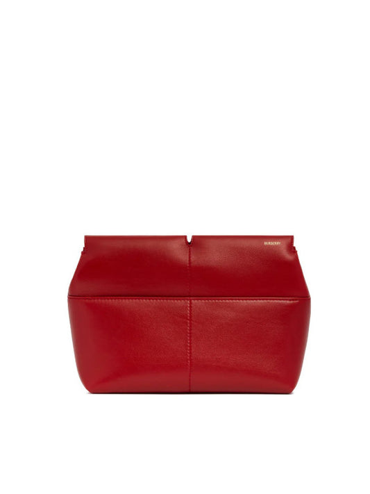 Red Snip Leather Clutch