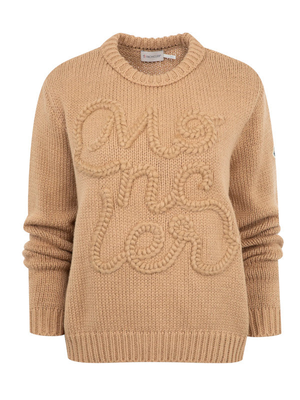 Embroidered Logo Cotton Sweater