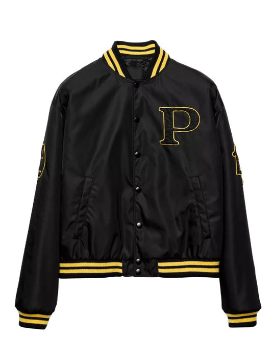 Re-Nylon brand-appliqué bomber jacket