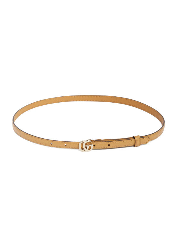 GG Milano Beige Slim Leather Belt