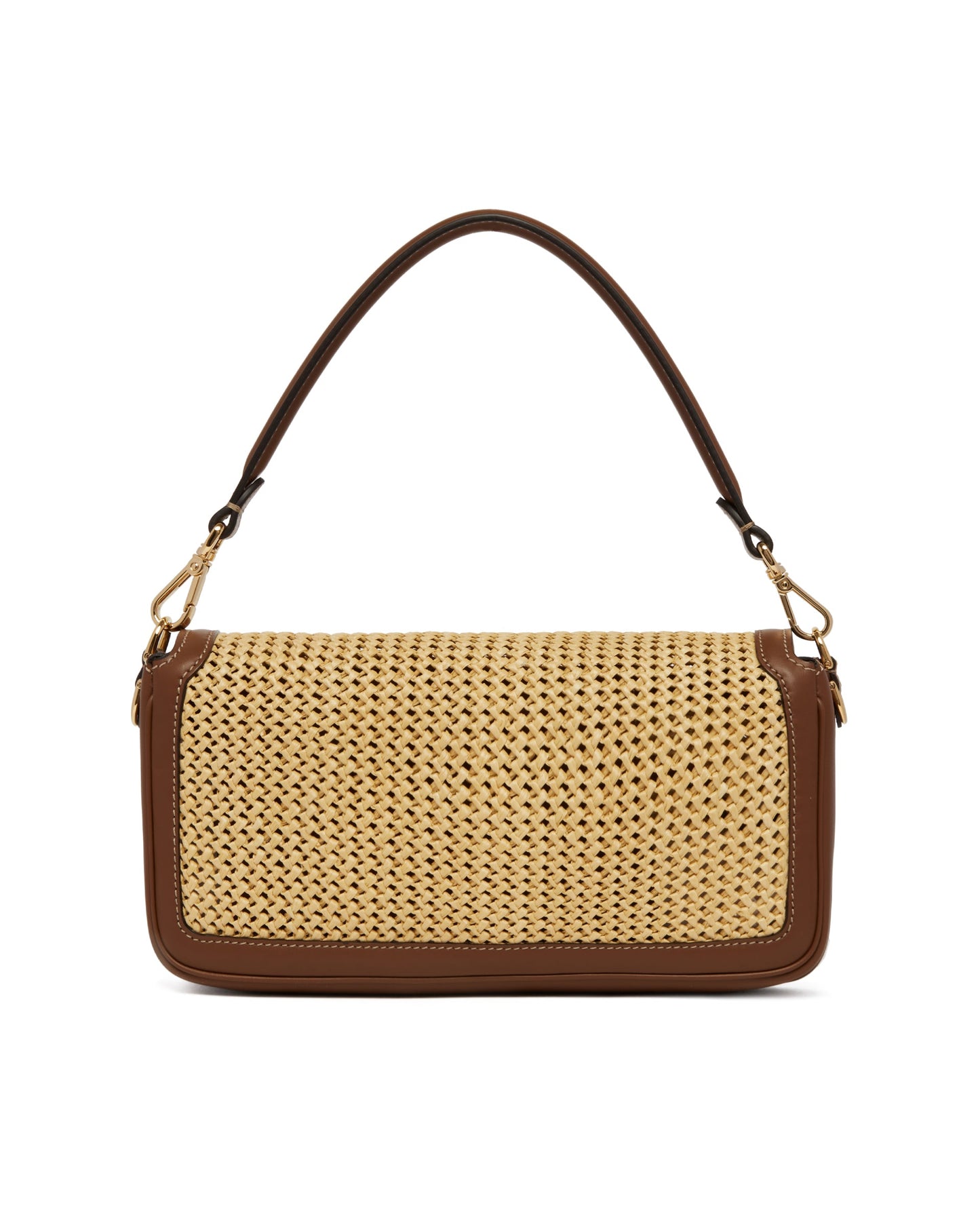 Baguette Brown and Raffia Bag