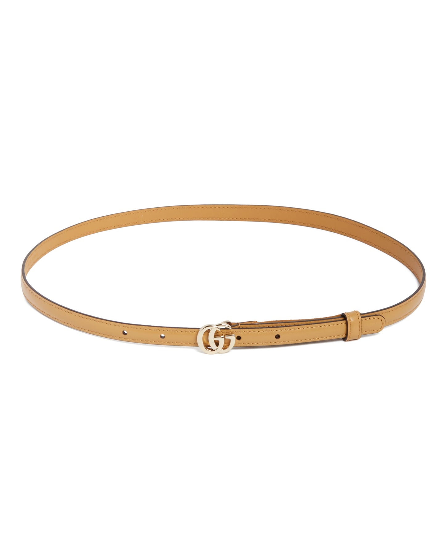 GG Milano Beige Slim Leather Belt