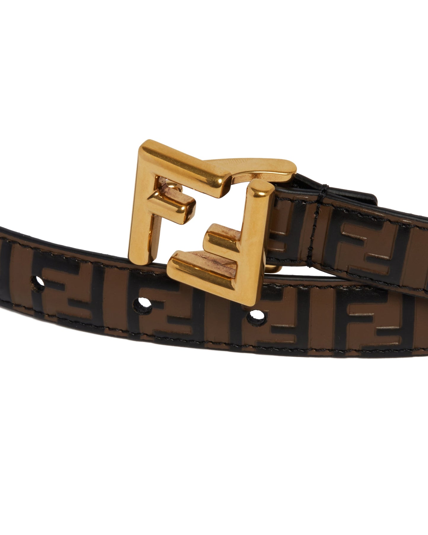 Brown FF Leather Belt