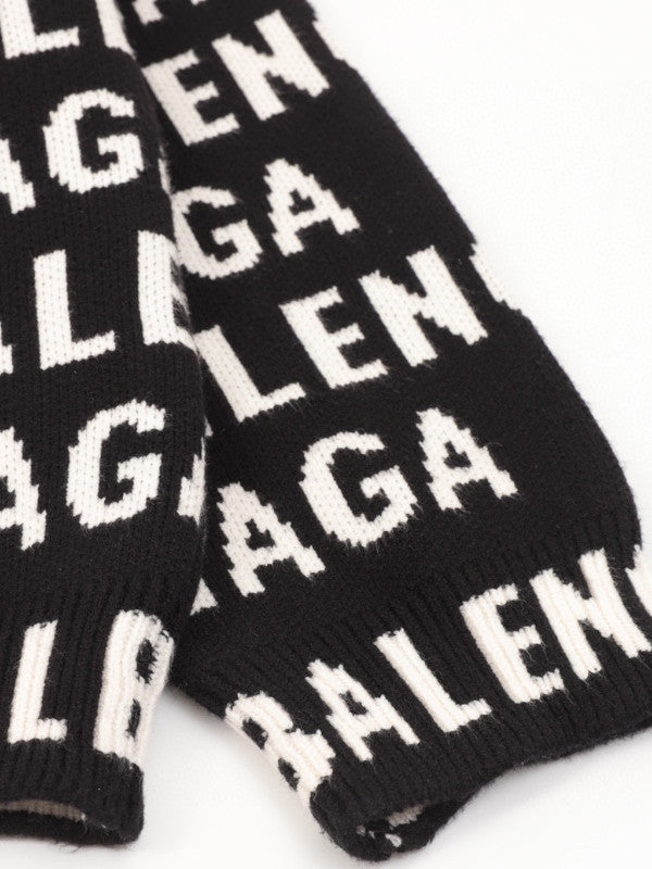 Balenciaga Logo Jacquard Knit Sweater