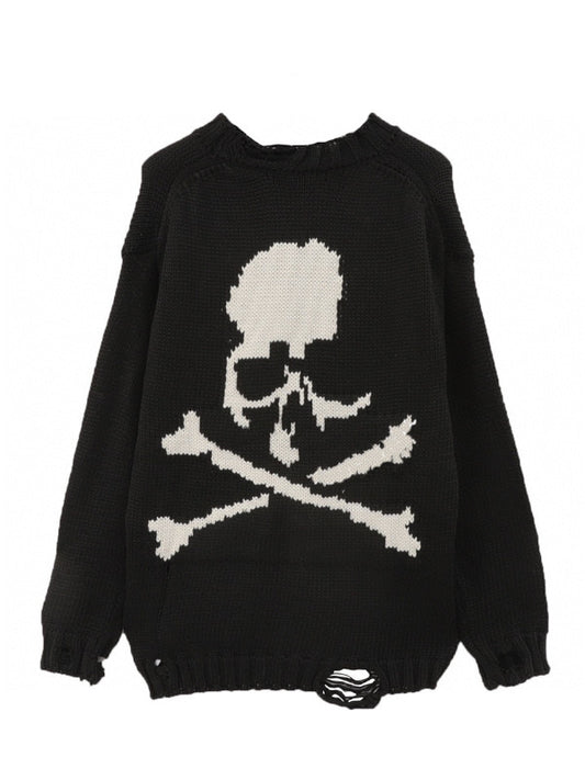 Edgy Skull Knit Sweater