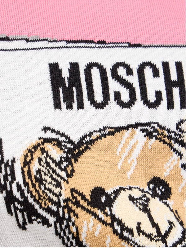 Moschino Printed cotton knit mini dress