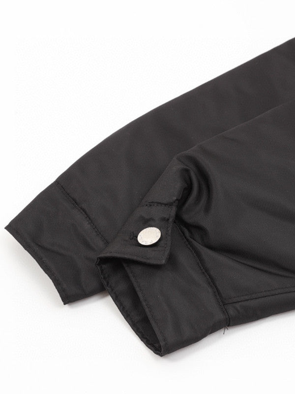 Black Nylon Shirt Jacket