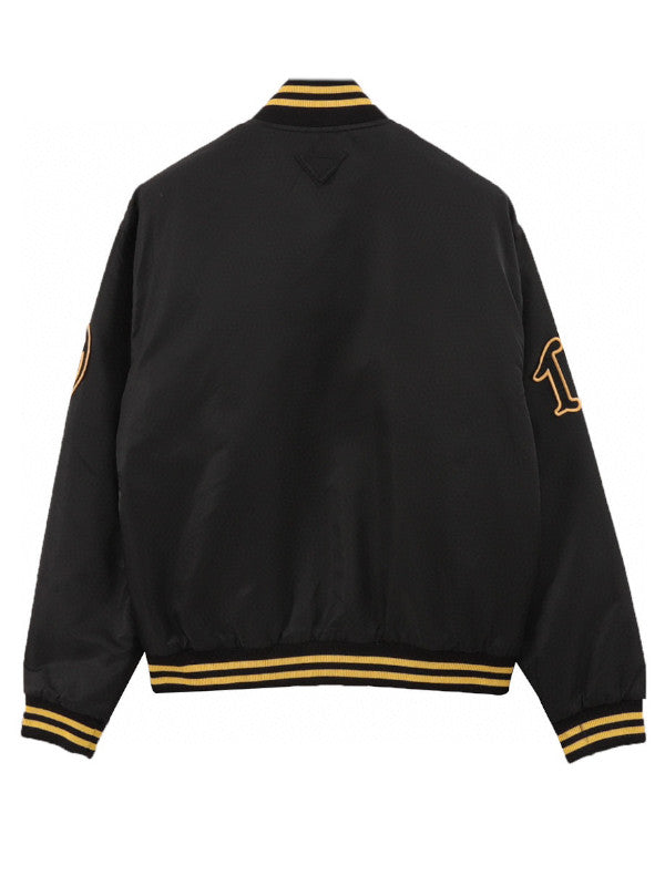 Re-Nylon brand-appliqué bomber jacket